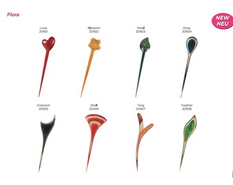 Knit Pro CLOTH NEEDLES FLORA design selectable - perfect for knitted or crocheted shawls and scarves knitting crochet gift