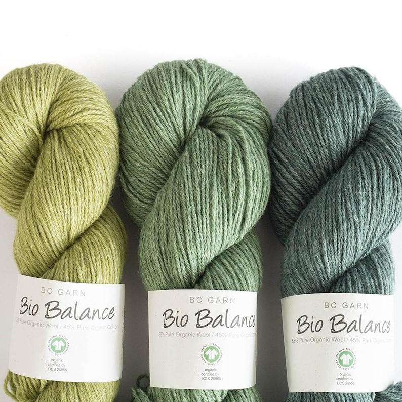 BC Yarn Bio Balance GOTS Virgin Wool Cotton LL 50 g/225 m mulesing-free Knitting Crochet Shawls Sweaters Scarves Choose Colour image 1