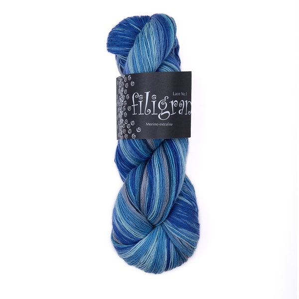 Atelier ZITRON Filigree 100g/600 m hilo hilo Merino lana virgen extrafina hilo degradado regalo novia madre elegante colorido elegir color