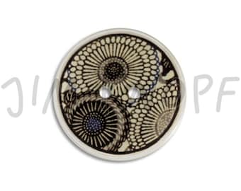 Jim Button Coconut Button Flower Ecru 23 mm Coconut Wood Knitting Crocheting Sewing Crafts 13024 Accessory