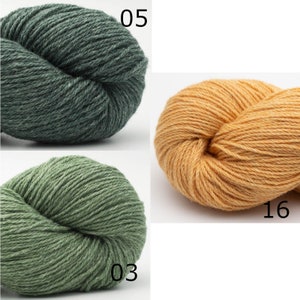 BC Yarn Bio Balance GOTS Virgin Wool Cotton LL 50 g/225 m mulesing-free Knitting Crochet Shawls Sweaters Scarves Choose Colour image 3