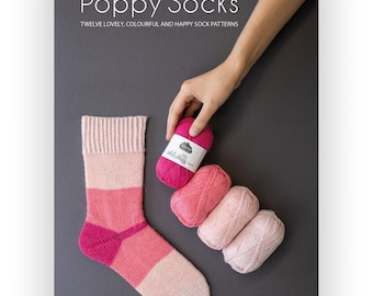 Poppy Socks instruction booklet for Kremke Soul Wool Edelweiss 25g/100 m virgin wool ALPAKA 4 - ply socks yarn knitting German version