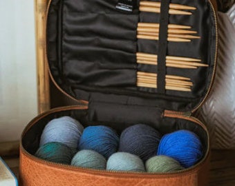 muud Shadow leather box made of high quality leather handmade color black whisky knitting crochet handicraft small items accessories noble