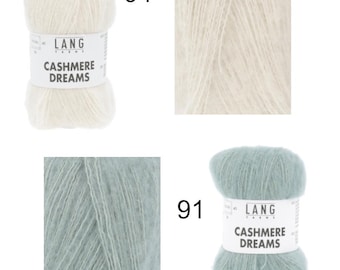 Lang Yarns CASHMERE DREAMS luxury yarn LL 25g/290 m cashmere silk soft, elegant, cuddly, scarves, sweaters, knitting, sports 3.0 - 3.5 mm