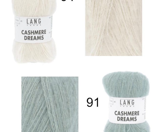 Featured listing image: Lang Yarns CASHMERE DREAMS luxury yarn LL 25g/290 m cashmere silk soft, elegant, cuddly, scarves, sweaters, knitting, sports 3.0 - 3.5 mm