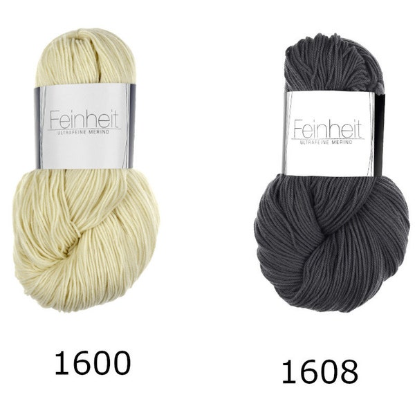 Atelier Zitron FEINHEIT Merino ultrafine 16 micron virgin wool 100g/360 m Choose color Wool, knitting crochet, soft, elegant, delicate - mulesing-free