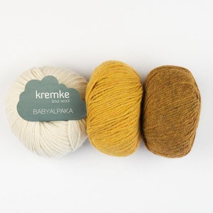 Filato di lana Kremke Soul Wool Baby Alpaca molto morbido e soffice LL 50 g/ 100 m per lavoro a maglia e uncinetto, scegli il colore per sciarpe, maglioni, vestiti per neonati, regalo