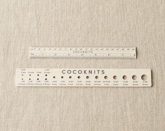 CocoKnits Ruler and Needle Gauge Set magnetic Ruler and Needle Gauge Set Accessories Knitting Gift Millimeter mm Inch " Specifications