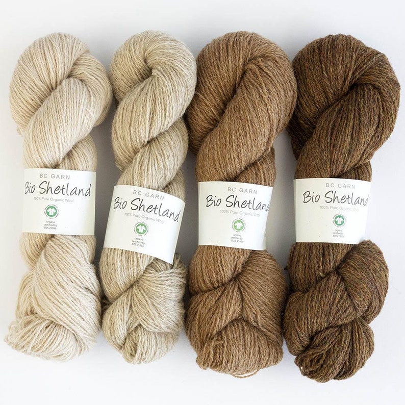 BC Garn BIO SHETLAND gots 280m/50g reine Schurwolle Stricken Häkeln Tücher Pulli Tücher Schal Farbe wählen mulesing-frei fairisle Bild 3