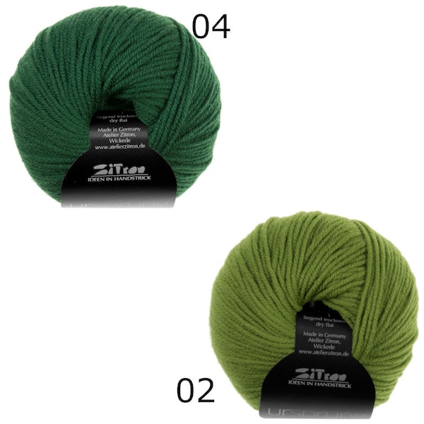 Atelier Zitron ORIGIN 50g/100 m pure Tasmanian virgin wool Merino extrafine mulesing-free knitting crocheting colorwork choose colors Aran