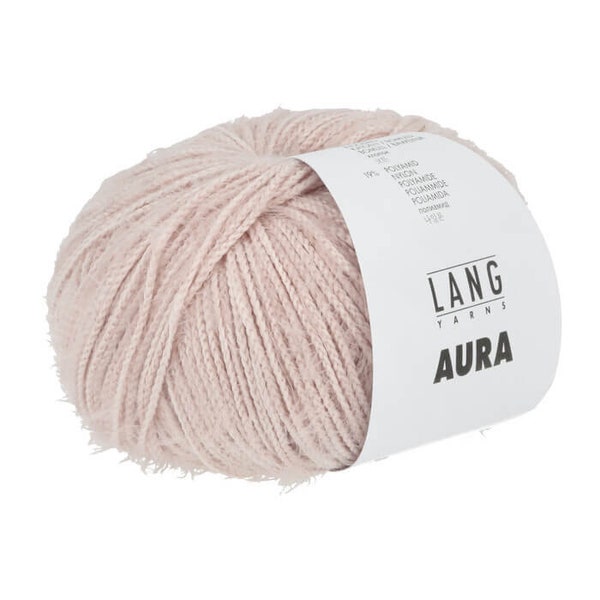 Lang Yarns AURA 50g/135 m coton polyamide écharpe châles pull tricot crochet élégant de haute qualité gris doux naturel bleu jaune couleurs pastel