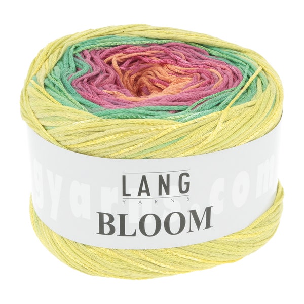 LANG YARNS Bloom fil d'été léger coton viscose lin 150g pelote 450 m LL choix de couleurs tissus élégants pulls tricot crochet