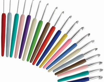 KNIT PRO WAVES crochet hooks - selectable size - with soft handle made of aluminum crochet wool cotton