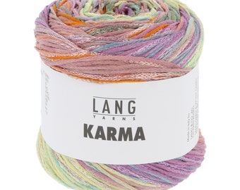 LANG YARNS Karma light summer yarn cotton viscose polyacrylic linen 100g ball 285 m LL soft elegant scarves sweaters knitting crochet