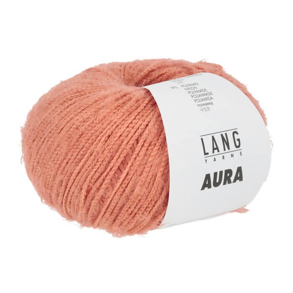 Lang Yarns AURA 50g/135 m cotton polyamide scarf shawls sweater knitting crochet elegant high quality soft gray natural blue yellow pastel colors