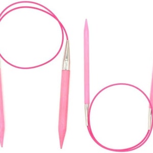 LYKKE circular knitting needle BLUSH pink length 40, 60, 80, 100 cm - all needle sizes available - birch wood knitting 16&quot; 24&quot; 32&#39;&#39; 40&quot; inch