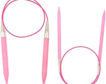 LYKKE circular knitting needle BLUSH pink length 40, 60, 80, 100 cm - all needle sizes available - birch wood knitting 16" 24" 32'' 40" inch