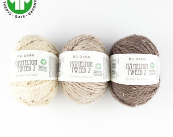 BC Garn Hamelton Tweed 2 soft 50g/60 m GOTS wool fine new wool viscose mulesing-free knitting crochet shawls scarf choose color NS 6-8 mm