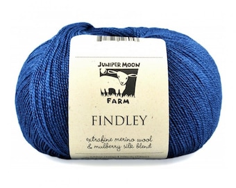 JUNIPER MOON FARM Findley Lace 100 g / 730 m ball yarn merino wool silk noble shiny fine high quality color selectable knitting crochet