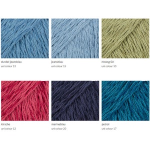 Gouttes BELLE 50g/120 m coton viscose lin choisir couleur tricot crochet châles pull châles chemise accessoires choisir couleur DK image 6