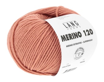 Lang Yarns Merino 120 pure new wool 50g/120 m Merino fine choose colors knitting crochet soft sweater, scarf hat gloves shawls dk