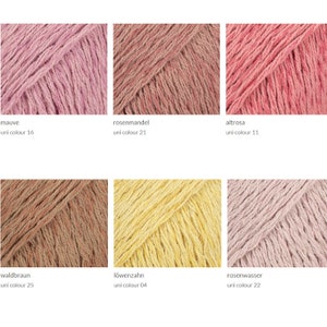 Gouttes BELLE 50g/120 m coton viscose lin choisir couleur tricot crochet châles pull châles chemise accessoires choisir couleur DK image 5