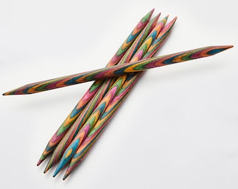 KNIT PRO SYMFONIE 15 cm length needle games birch wood colorful stable smooth - thickness selectable knitting socks
