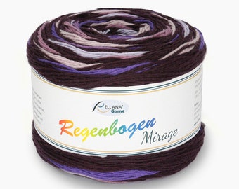RELLANA Rainbow Mirage 200 g/800 m cotton polyacrylic bobble gradient yarn scarf stole cloth knitting crochet
