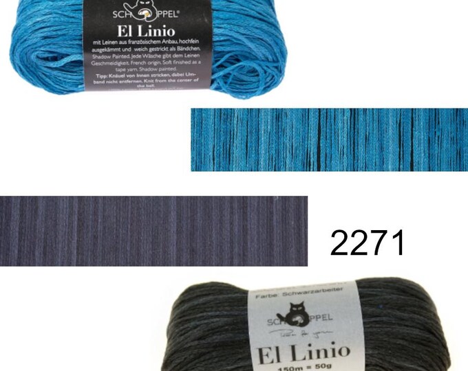 Featured listing image: SCHOPPEL El Linio 50g/150 m linen needle size 3 - 4 mm knitting crochet soft shirt accessories scarf wool color choose summer yarn
