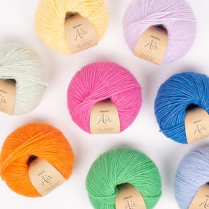 Drops AIR MIX 50g/150 m Alpaca Wool Choose Colour Knitting Crocheting mulesing-free Shawls Sweaters Scarves Scarf Aran wosted 3 Needle Size 5 mm