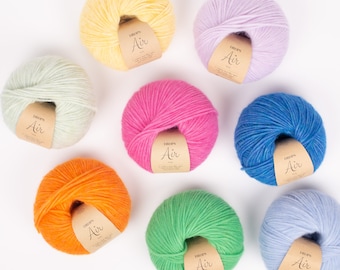 Drops AIR MIX 50g/150 m Alpaca Wool Choose Colour Knitting Crocheting mulesing-free Shawls Sweaters Scarves Scarf Aran wosted 3 Needle Size 5 mm