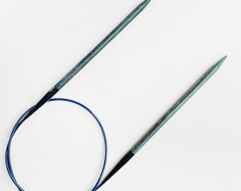 LYKKE circular knitting needle INDIGO blue length 80 cm - all needle sizes selectable - birch wood wooden knitting 32'' inch