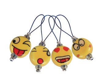 KNIT PRO 12 Stitch Markers Smiley Zooni Stitch Marker Accessories Knitting Gift