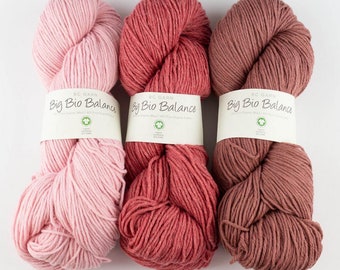 BC Yarn BIG Bio Balance gots virgin wool cotton LL 100g/280 m mulesing-free knitting crochet shawls sweaters scarves 30 colors available