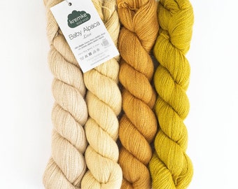 BABYALPAKA LACE Kremke Soul Wool 50g/400 m Lace Yarn Baby Alpaca soft noble fine knitting crochet scarves stole shirt yarn delicate