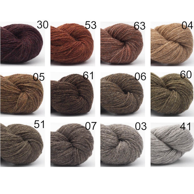 BC Garn BIO SHETLAND gots 280m/50g reine Schurwolle Stricken Häkeln Tücher Pulli Tücher Schal Farbe wählen mulesing-frei fairisle Bild 9