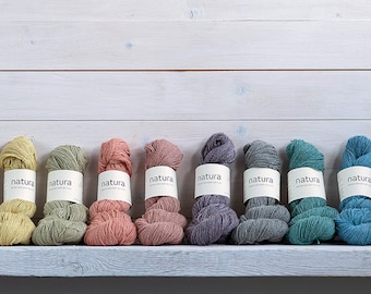 Atelier ZITRON Natura Farbe wählen 100g/400m Merino Baumwolle Leinen (Fingering, Socken)  Stricken Häkeln Tücher Shirts Socken Natur pur NEU