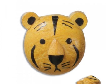 Jim Button Buttons Tiger 12115 Wooden Shank Button Accessories Knitting Crochet Sewing Crafts 17 mm Accessory