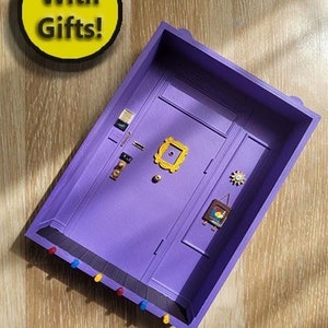 Ship in one day! valentine day&#39;s gift-- Free keychain or magnet! Monica&#39;s Apartment Door Key Holder From TV Series Friends