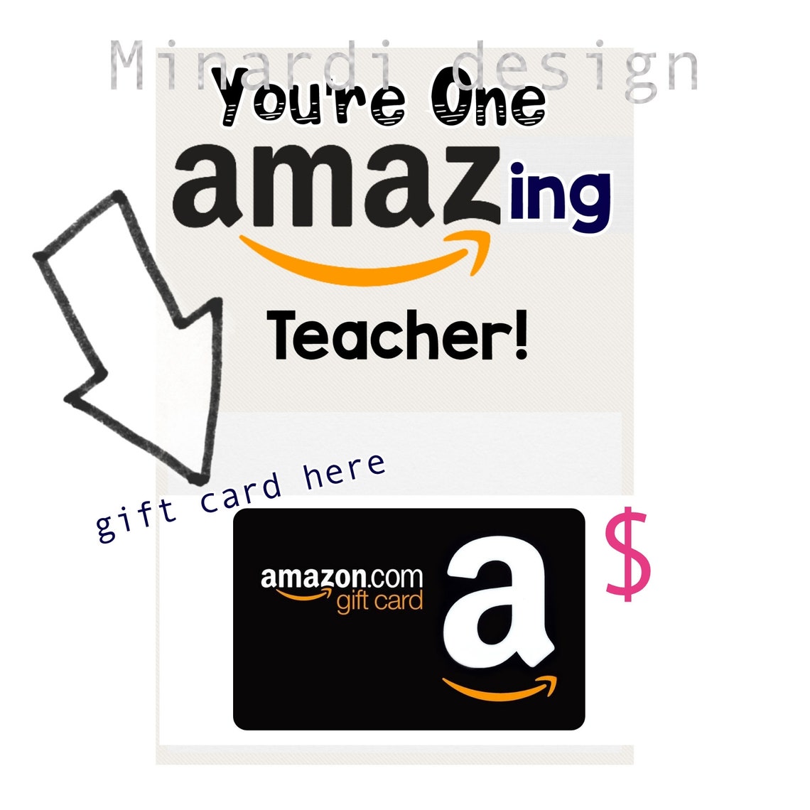 Teacher Gift Card Printables Etsy