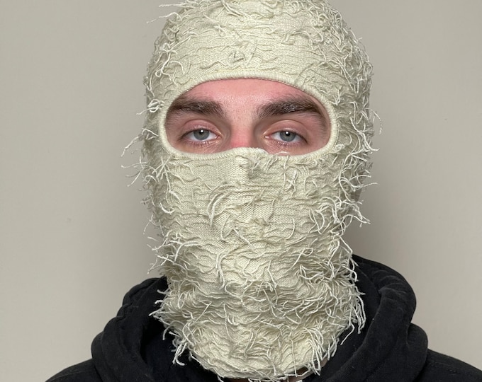 Distressed Balaclava | Knitted Balaclava | Yeat Balaclava | Face Ski ...