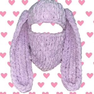 Balaclava With Bunny Ears | Trend 2023| Face Ski Mask | Knit Balaclava | Crochet Balaclava | Gift For Her |
