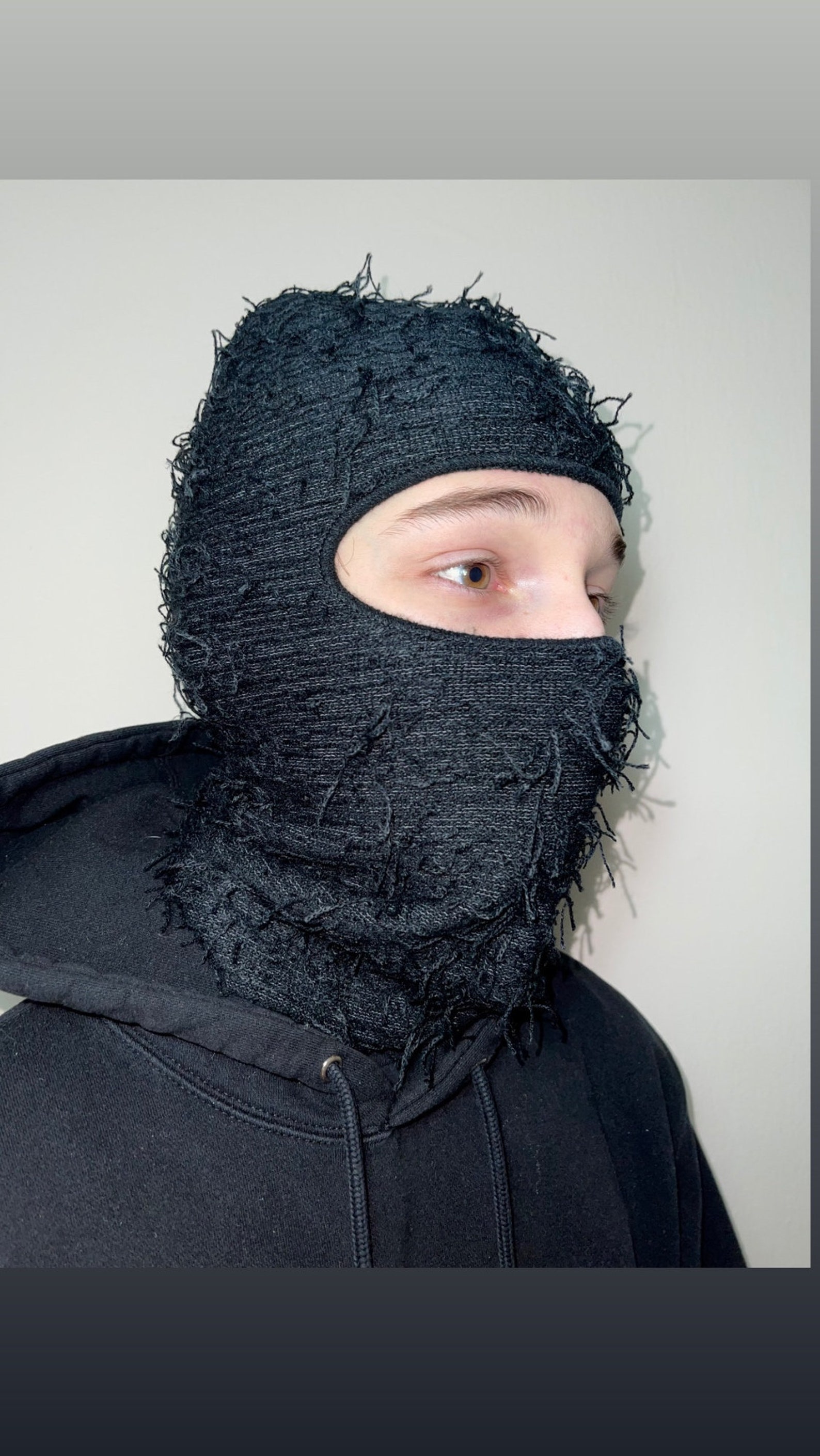 Distressed Balaclava Knitted Balaclava Yeat Balaclava Face Ski Mask