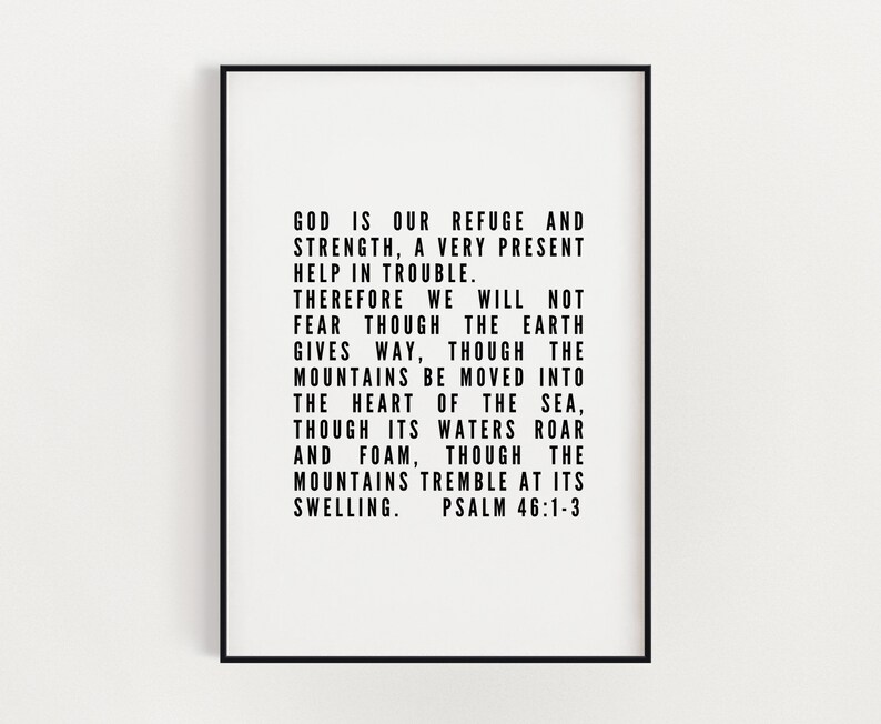 Bible Verse Printable, Scripture Wall Art, Psalms, Modern Scripture