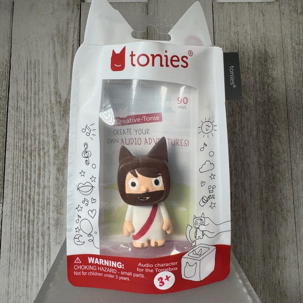 Jesus Tonie Custom Handpainted | Christian Toy | Toddler | Toniebox