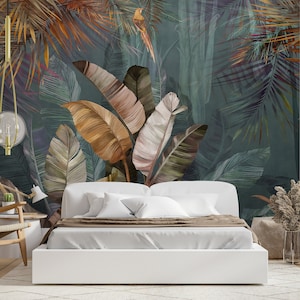 Leaf wallpaper, Leaves wallpaper ,Nature Wallpaper , Self adhesive wallpaper , Peel And Stick, Wall Decorations,