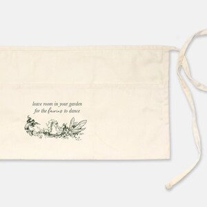 Fairy Garden Apron With Pockets, Gifts for Gardeners, Fairycore image 1