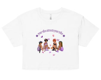 Your Vibe Attracts Your Tribe Fairy Dollz Y2K Crop Top