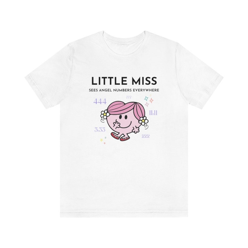 Little Miss Angel Numbers Tee Little Miss T-Shirt, Trendy T-Shirt, Funny T-Shirt, Gift for Her, Gift for Friend image 2