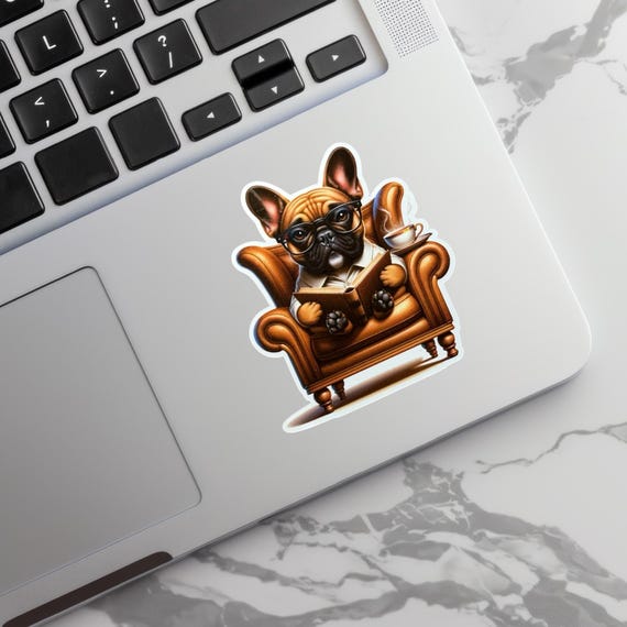 Adesivo Bulldog Francese per Auto, Moto, Parabrezza, Laptop, Decalcomania in Vinile, Regalo, Adesivi Fustellati per Vetro e Finestre